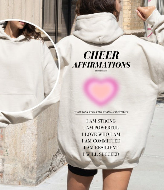 cheer affirmations hoodie