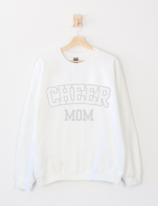 Cheer Mom White Crewneck