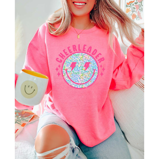 Smiley cheerleader crewneck